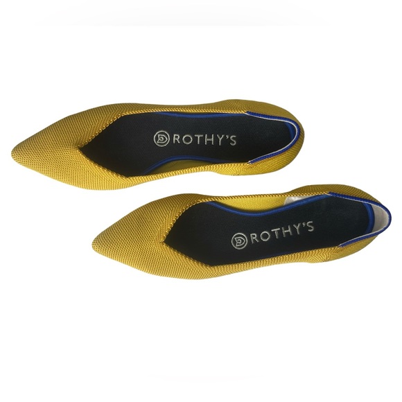 Rothy's Shoes - Rothy's The Point RETIRED Casual Preppy Spring Summer Marigold Yellow Shoe 7.5